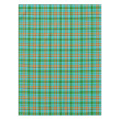 Blaue Orange Grüne Karo Tartan Design Tischdecke (Vorderseite)