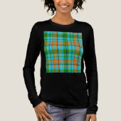 Blaue Orange Grüne Karo Tartan Design  Tri-Blend Shirt (Vorderseite)