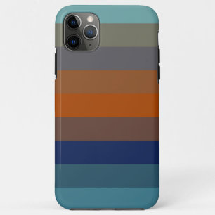 Blaue, orange, grüne und graue Streifen Case-Mate iPhone Hülle