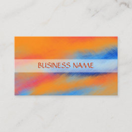 Blaue orange Malerei-abstrakte Kunst 10 Visitenkarte