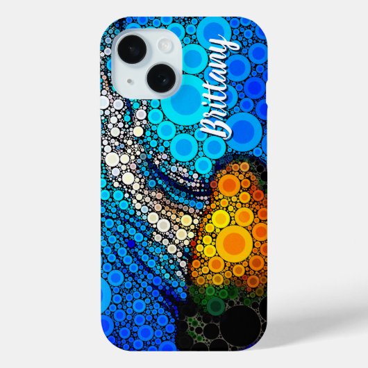 Blaue Orange-Meeressäugezunge Case-Mate iPhone Hülle (Rückseite)