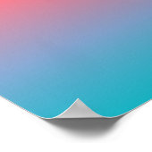 Blaue Orange Ombre Poster (Ecke)