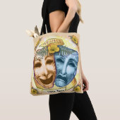 Blaue Orange Schauspielermasken Tasche (Von Nahem)