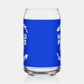 Blaue Orange Weltfriedenstag Dosenglas (Rechts)