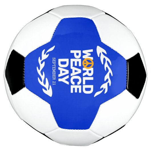 Blaue Orange Weltfriedenstag Fußball (Gedreht)