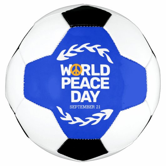 Blaue Orange Weltfriedenstag Fußball (Vorderseite)