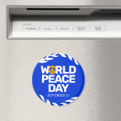 Blaue Orange Weltfriedenstag Magnet (In Situ (Geschirrspüler))