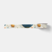 Blaue Orange Wildblumen-Blumen  Satinband (Vorderseite)