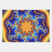 Blaue, orangefarbene und gelbe Geburt Geschenkpapier Set (Vorderseite 3)