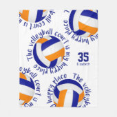 Blaue Orangenkugel Fleecedecke (Vorderseite)