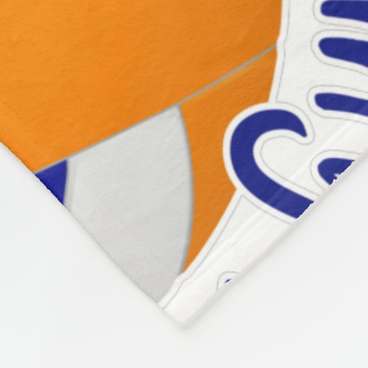 Blaue Orangenkugel Fleecedecke (Ecke)