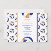 Blaue Orangenmädchen - Geburtstagsparty Einladung (Vorderseite)