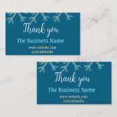 Blaue Orangenschneeflocken geben den Namen Weihnac Visitenkarte (Vorne/Hinten)