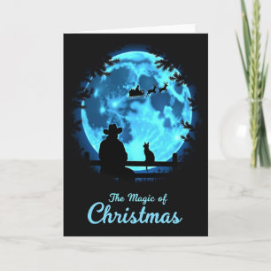 Blaue Orb Weihnachtskarte Karte