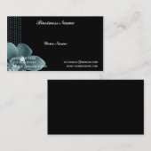 Blaue Orchidee auf schwarzer Visitenkarte (Vorne/Hinten)