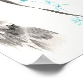 Blaue Orchidee im Wind Poster (Ecke)