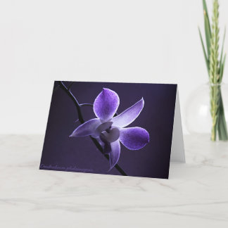 Blaue Orchidee Karte