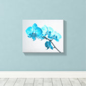 blaue Orchidee Leinwanddruck (Insitu (Holzboden))