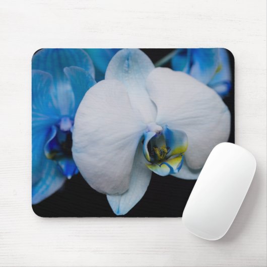 Blaue Orchidee Mousepad (Mit Mouse)