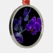 Blaue Orchidee Ornament Aus Metall (Rechts)