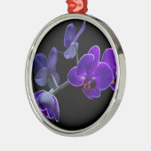 Blaue Orchidee Ornament Aus Metall (Links)