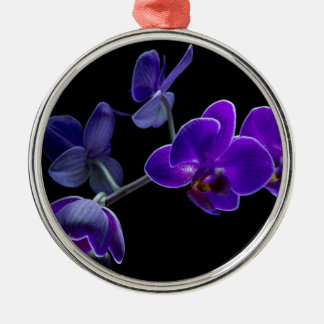 Blaue Orchidee Ornament Aus Metall
