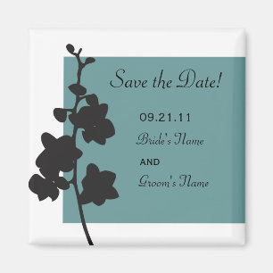 Blaue Orchidee Save the Date Magnet