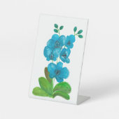 Blaue Orchidee Sockelschild (Vorderseite)
