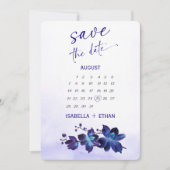 Blaue Orchidee Türkis Save the Date Karte Ideen (Vorderseite)