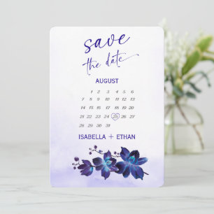 Blaue Orchidee Türkis Save the Date Karten Ideen