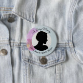 Blaue Orchideen-Andenken-Foto-Button Button (Beispiel)