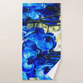 Blaue Orchideen Badehandtuch (Badehandtuch)