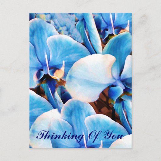 Blaue Orchideen der Liebe_ Postkarte (Vorderseite)