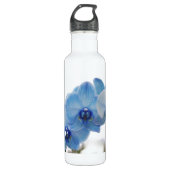 Blaue Orchideen Edelstahlflasche (Vorderseite)