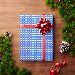 Blaue Orchideen Geschenkpapier