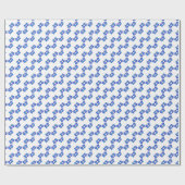 Blaue Orchideen Geschenkpapier (Flach)