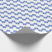 Blaue Orchideen Geschenkpapier (Ecke)