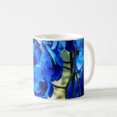 Blaue Orchideen Kaffeetasse (VorderseiteRechts)