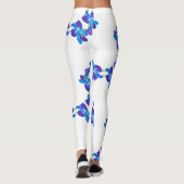 Blaue Orchideen Leggings (Rückseite)