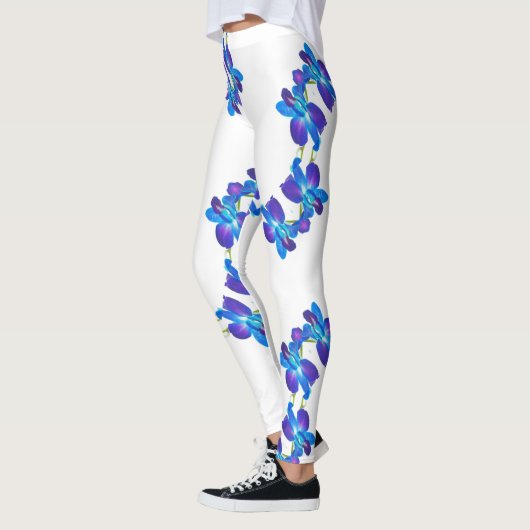 Blaue Orchideen Leggings (Links)
