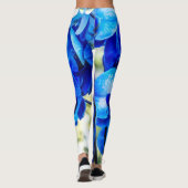 Blaue Orchideen Leggings (Rückseite)
