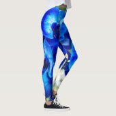 Blaue Orchideen Leggings (Rechts)