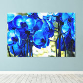 Blaue Orchideen Leinwanddruck (Insitu (Holzboden))