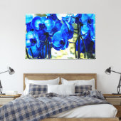 Blaue Orchideen Leinwanddruck (Insitu (Schlafzimmer))