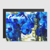 Blaue Orchideen Magnetkarte (Vorne/Hinten)