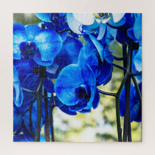 Blaue Orchideen Puzzle