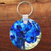 Blaue Orchideen Schlüsselanhänger (Vorderseite)