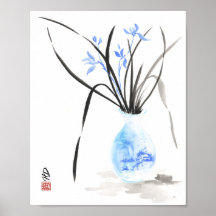 Blaue Orchideen Serenität