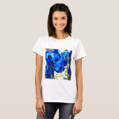 Blaue Orchideen T-Shirt (Vorne ganz)