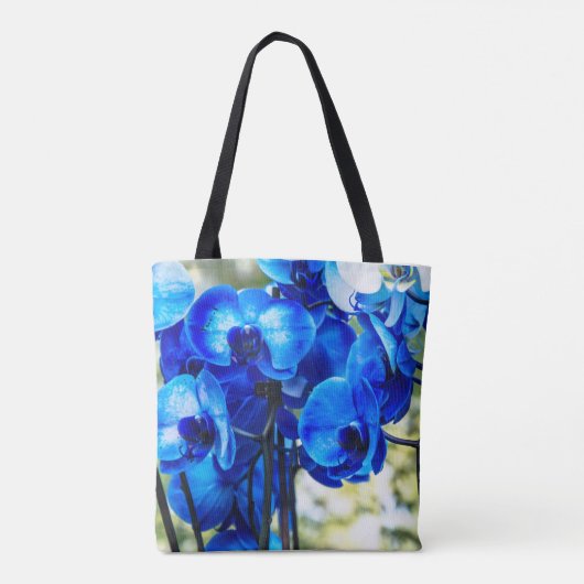 Blaue Orchideen Tasche (Rückseite)